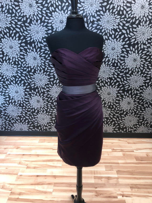 Aubergine and Charcoal Dress