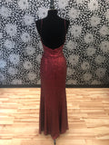 Crimson Full Sequin Gown