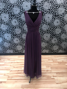 Aubergine Dress with Rhinestone Details