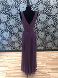 Aubergine Dress with Rhinestone Details