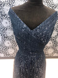 Navy Dress with Silver Sparkle