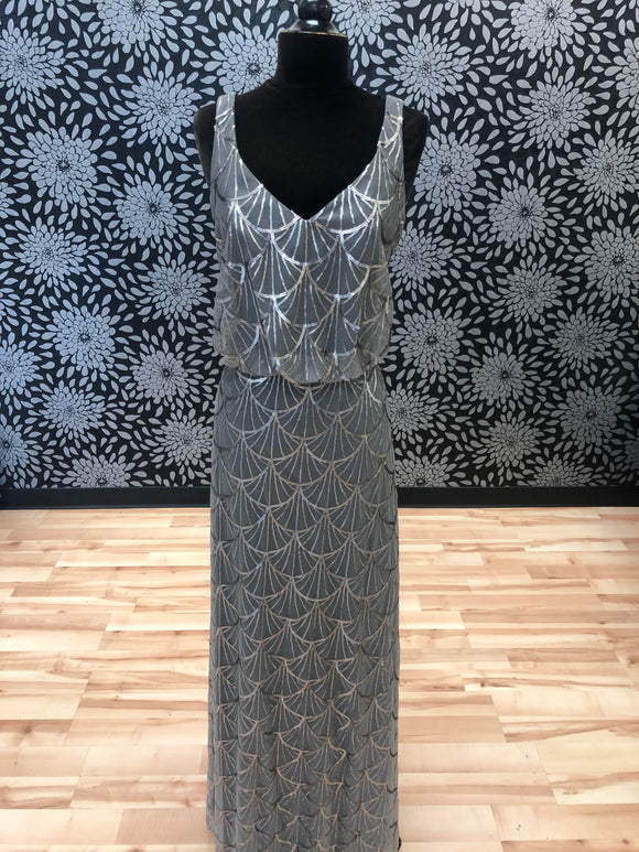 Platinum Sequin Gown