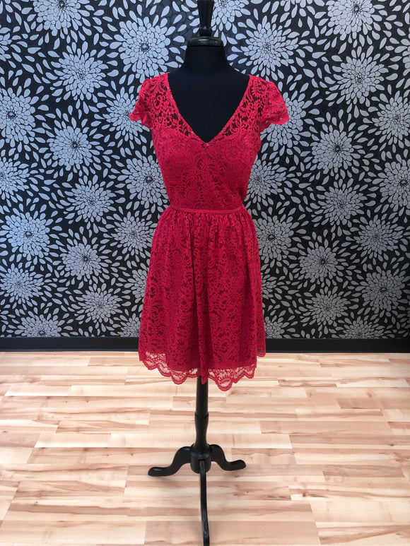 Spanish Red Lace Dress